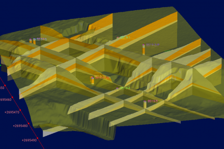 Geologisches 3D-Modell mit Leapfrog