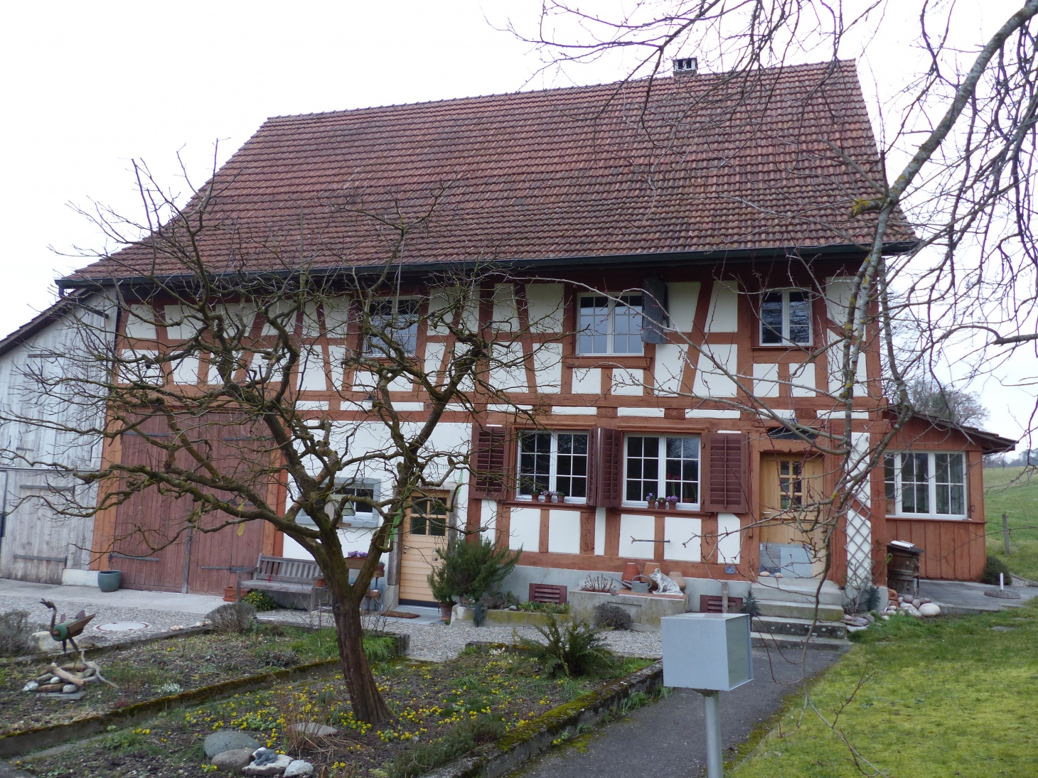 Riegelhaus "Zum Brunnenrain", Dorfstrasse 14, Ellikon am Rhein ZH